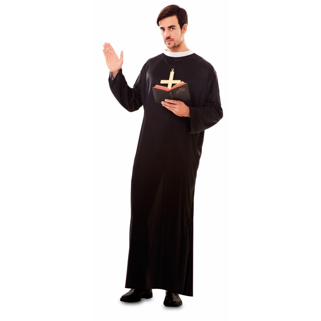 Kostuum Priester Zwart Heren