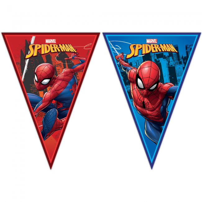 2.3m Vlaggenlijn Spiderman Team Up