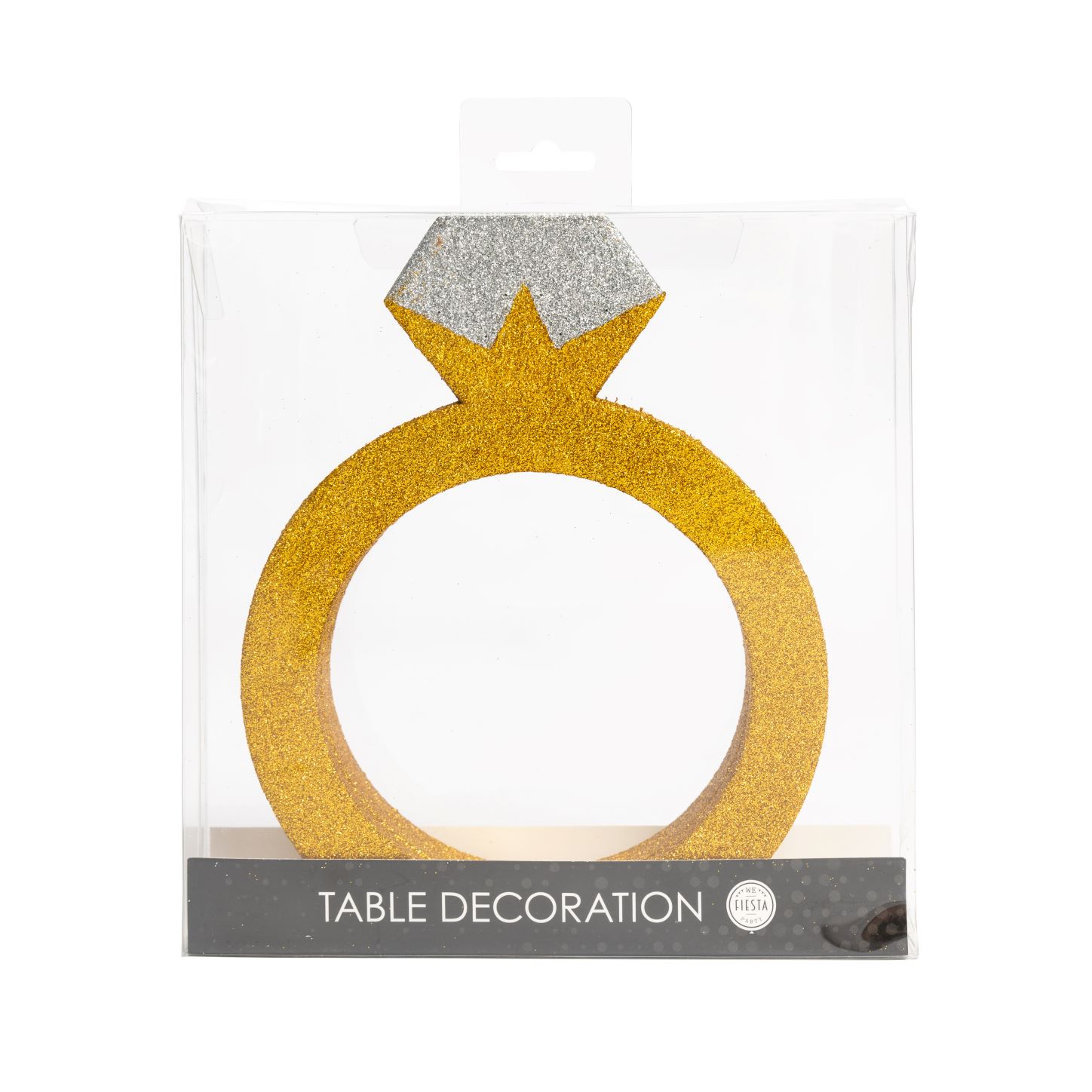 Tafeldecoratie Ring Goud/Zilver Glitter 20cm