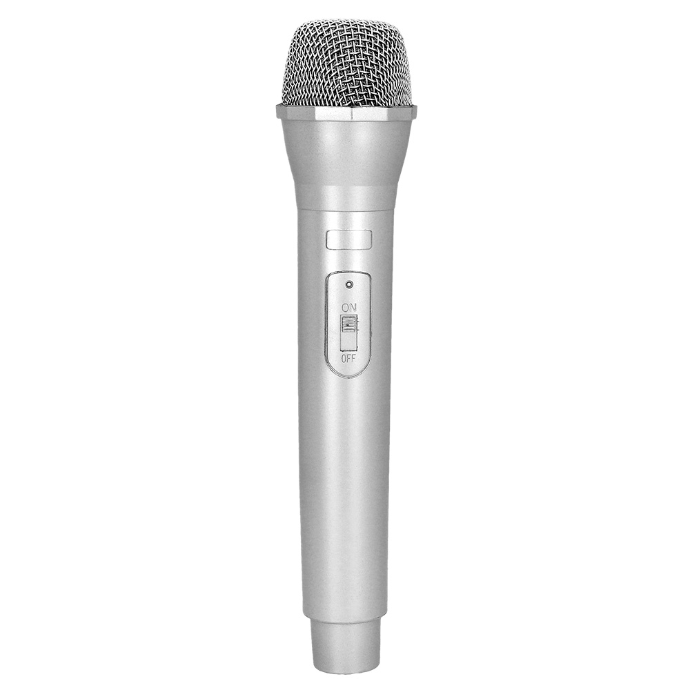 Microfoon Plastic Zilver 23cm