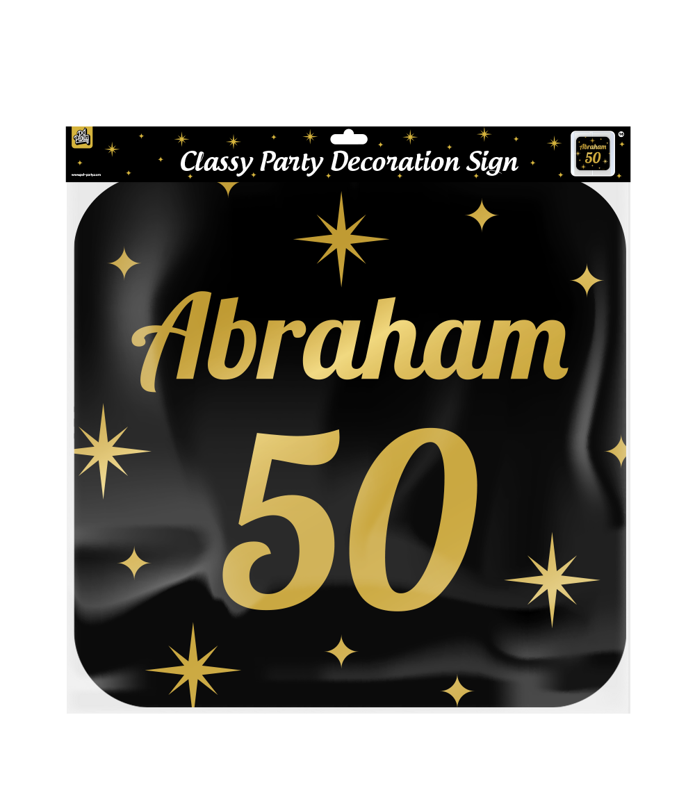 Huldeschild Classy Abraham 50 Zwart/Goud