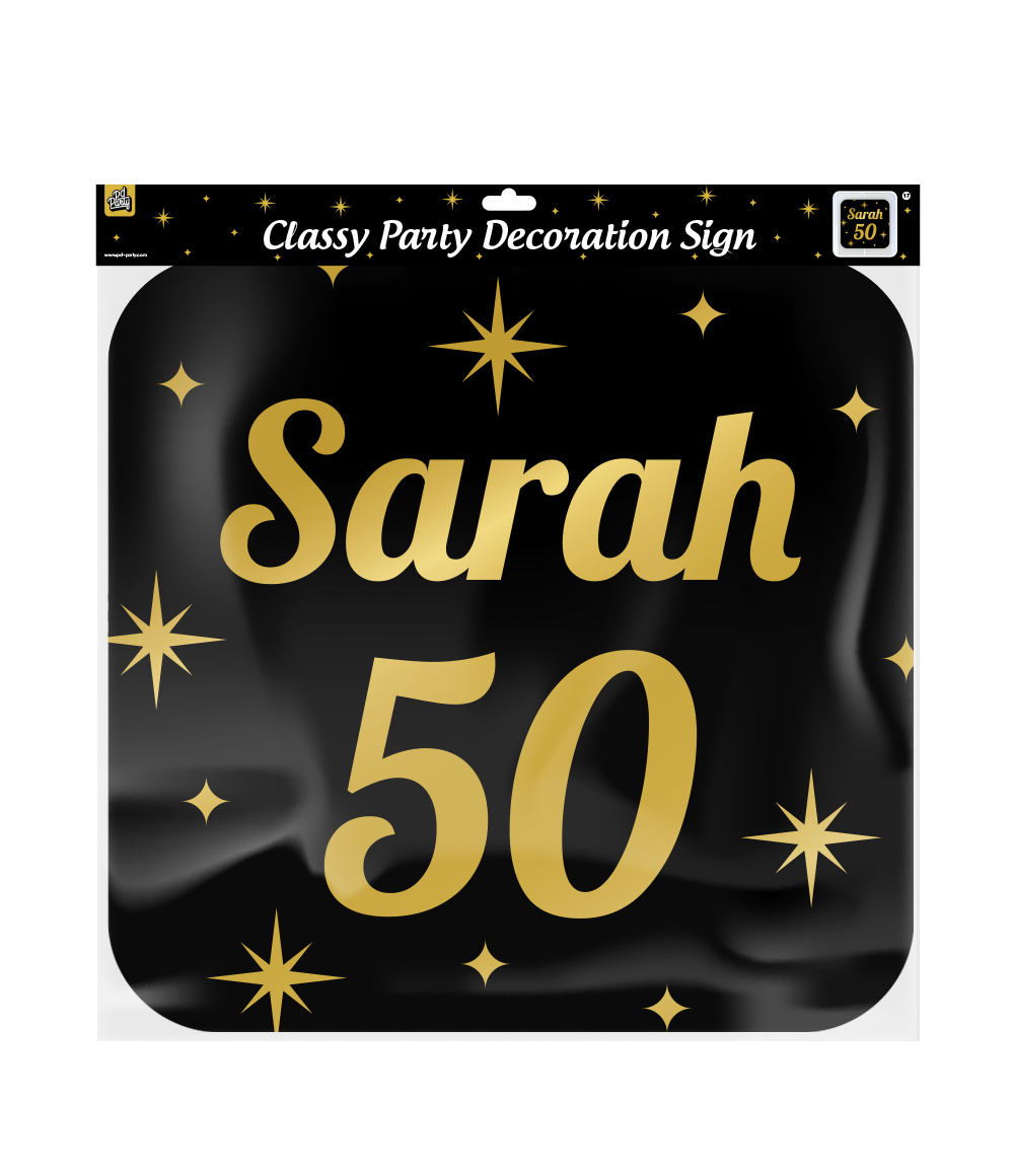 Huldeschild Classy Sarah 50 Zwart/Goud