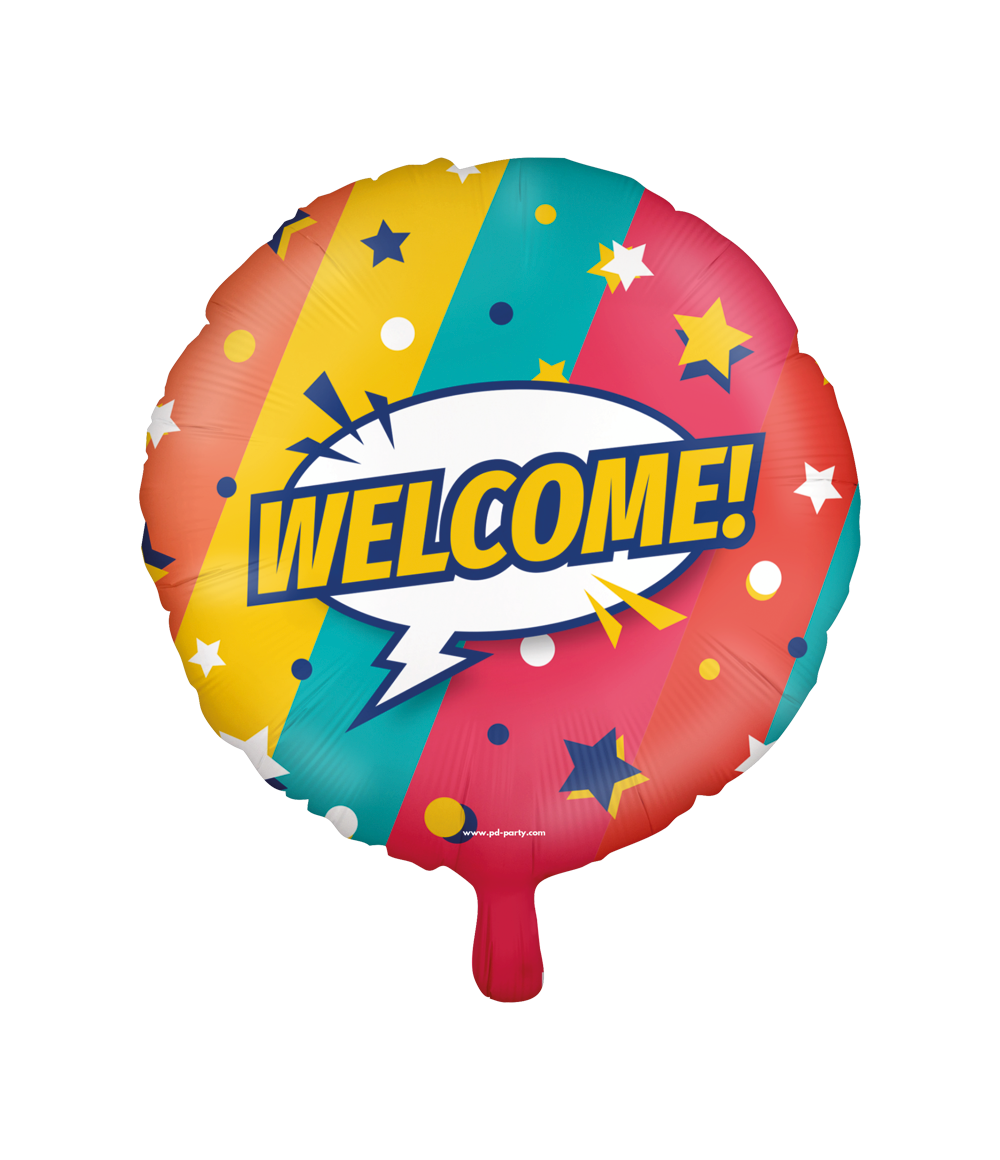 Folieballon Cartoon Welcome! 46cm