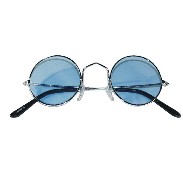 Hippie/Uilebril Blauw Glas