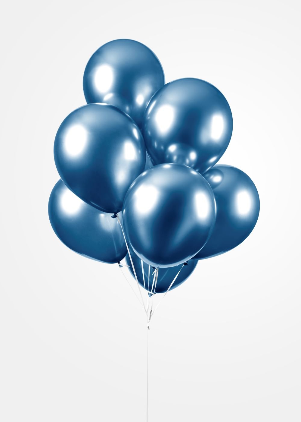 5st Chrome Ballonnen Blauw 12"