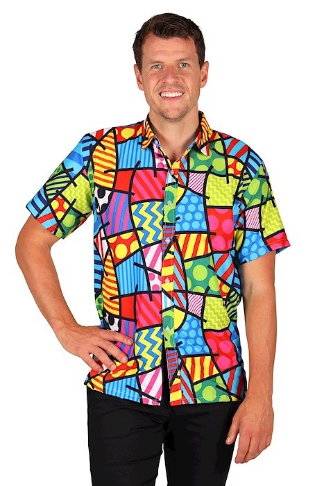 Hawai Shirt Mondriaan Heren