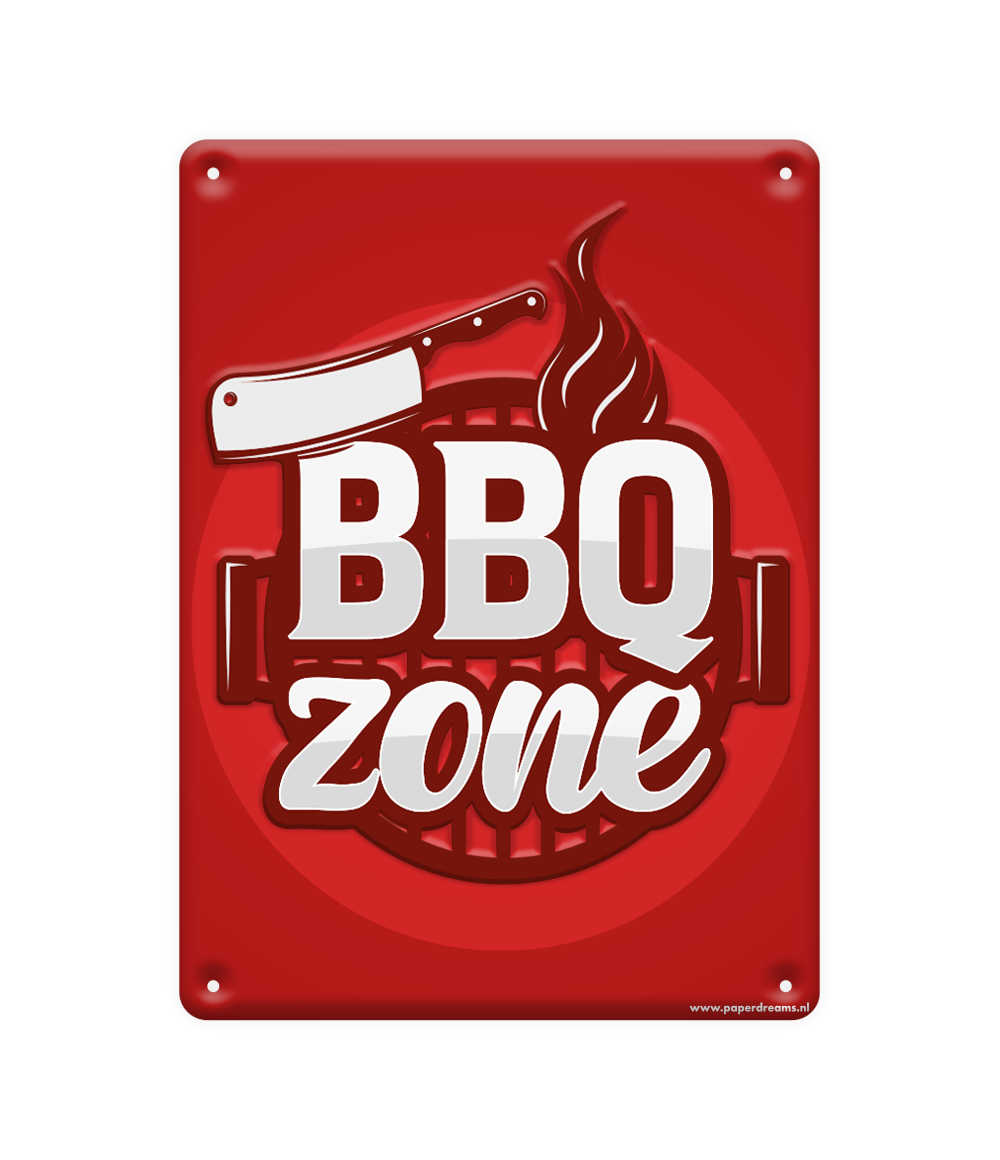 Metal Sign BBQ Zone