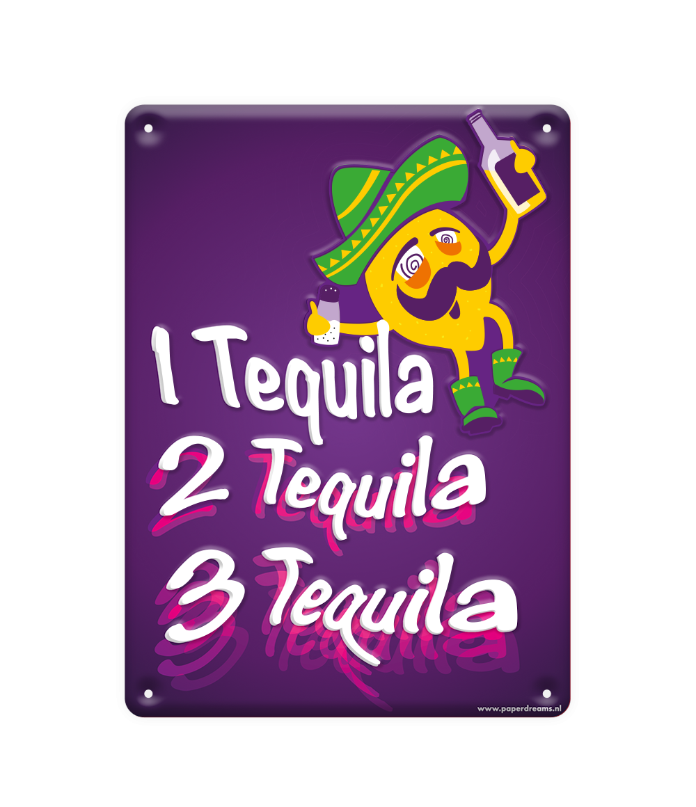 Metal Sign Drink Tequila