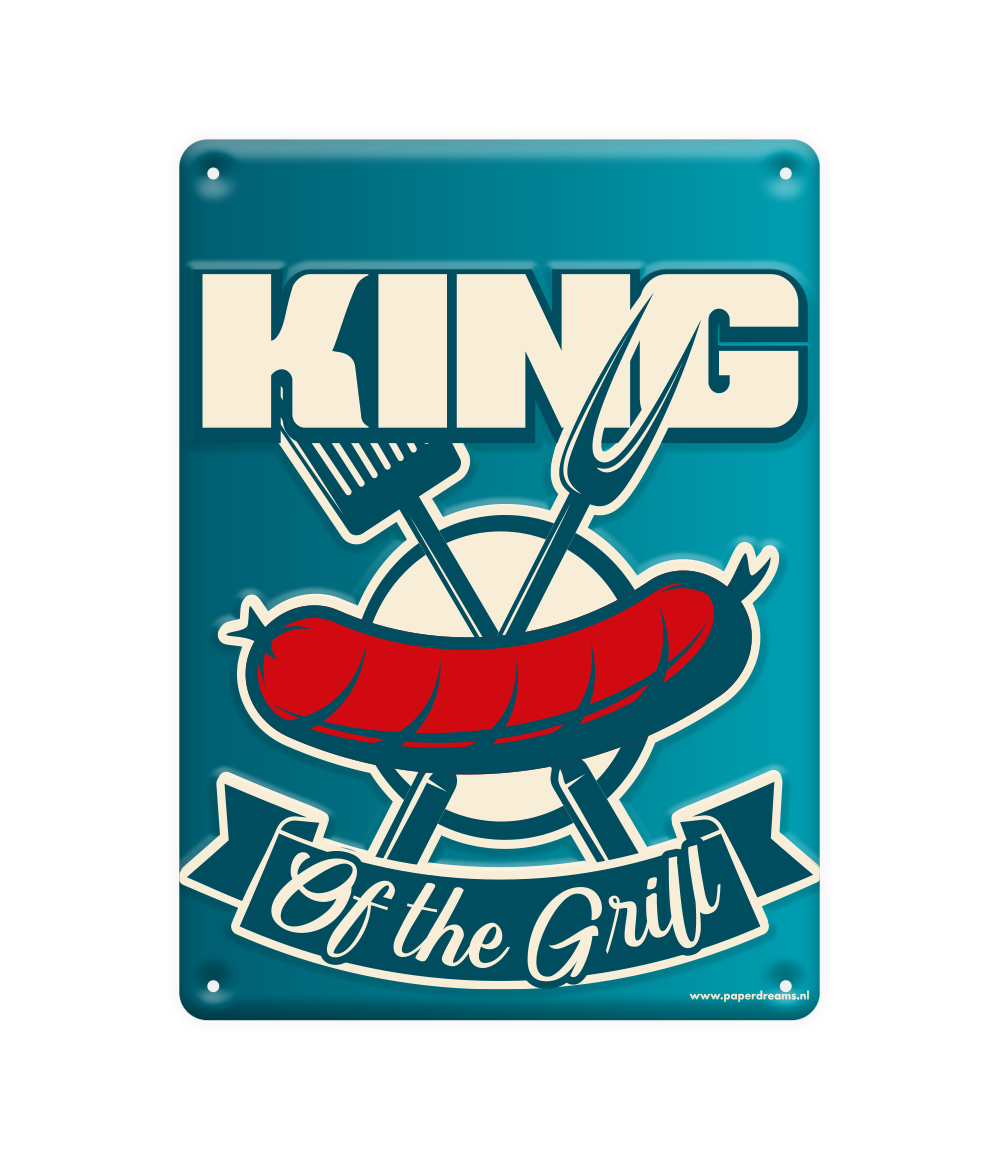 Metal Sign King of the Grill