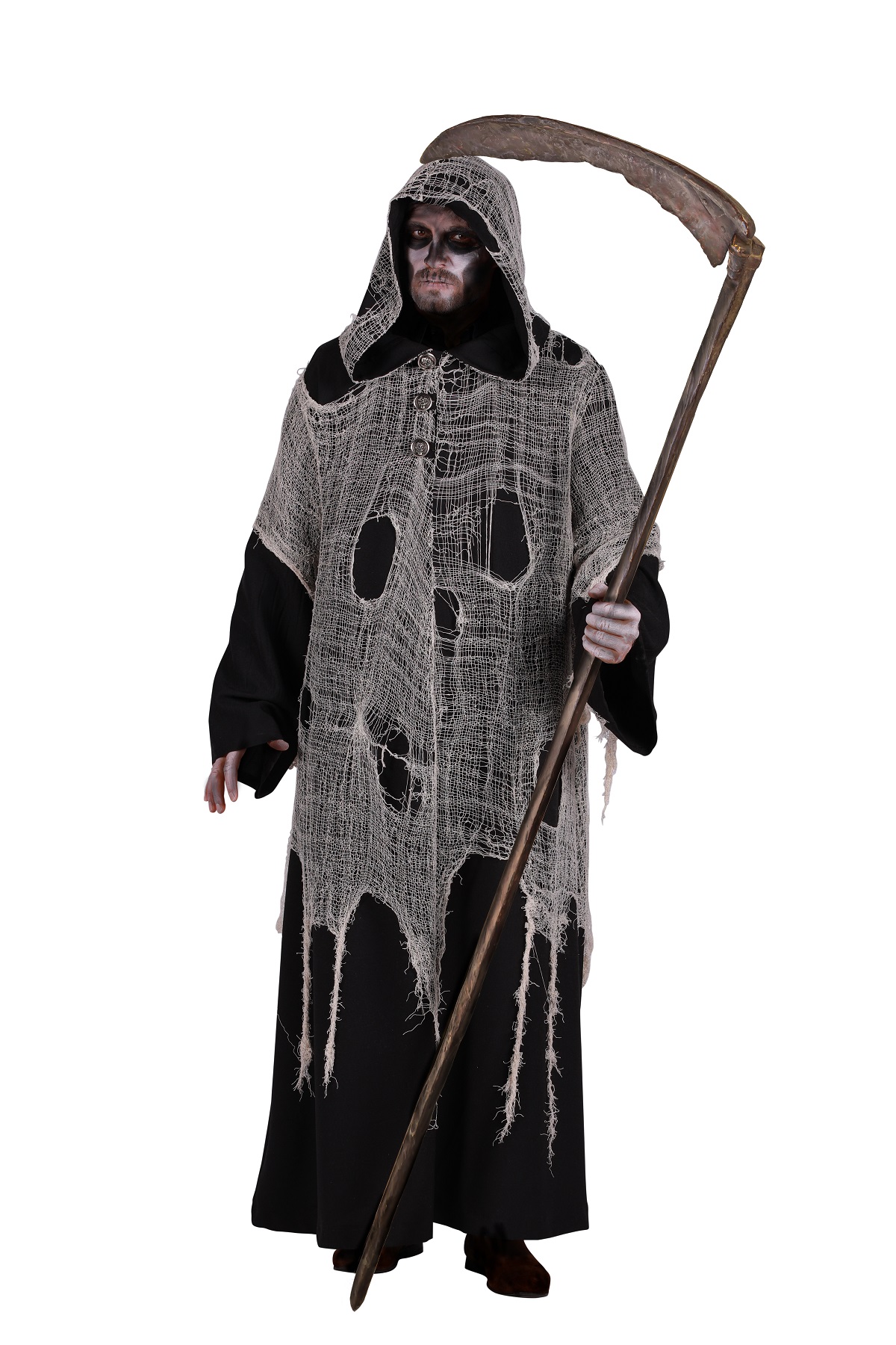 Kostuum Death Zwart/Ecru One Size