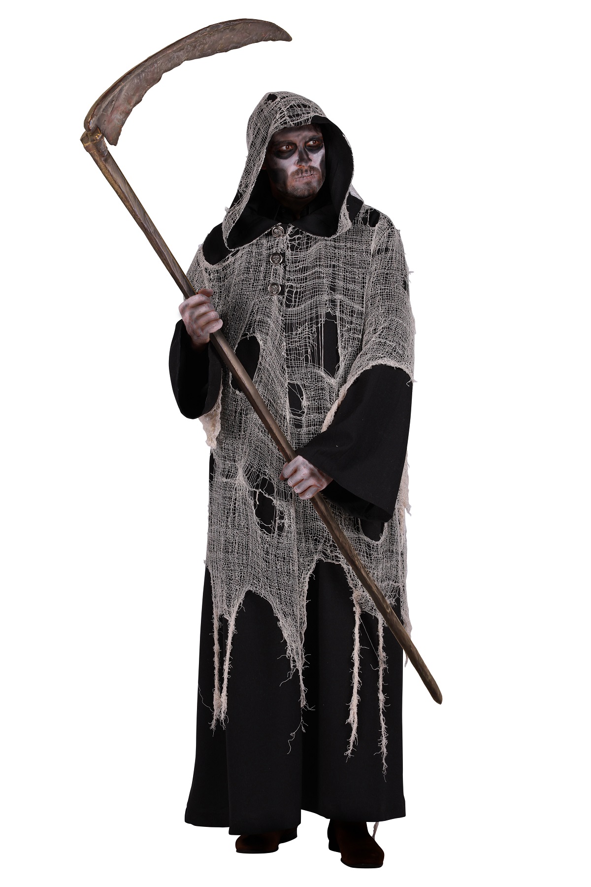 Kostuum Death Zwart/Ecru One Size