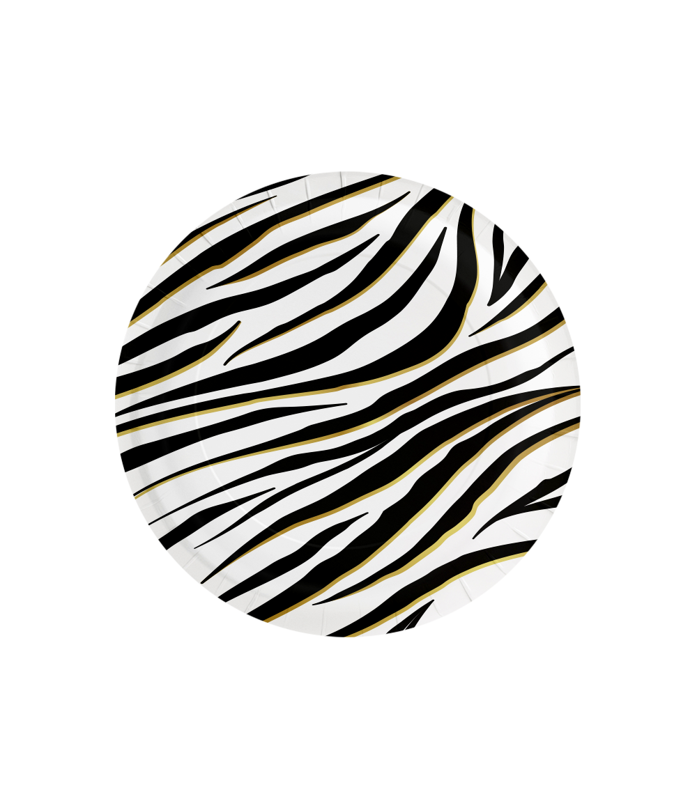 8st Bordjes Zebraprint 23cm