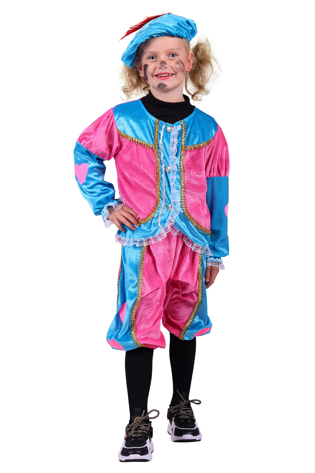 Kostuum Piet Olivenza Meisje Turquoise/Roze