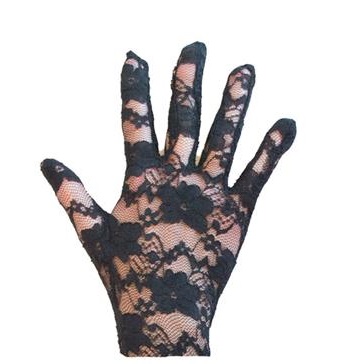 Kanten Handschoenen Kort Zwart