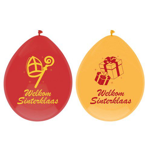 6st Ballonnen Welkom Sinterklaas 12"