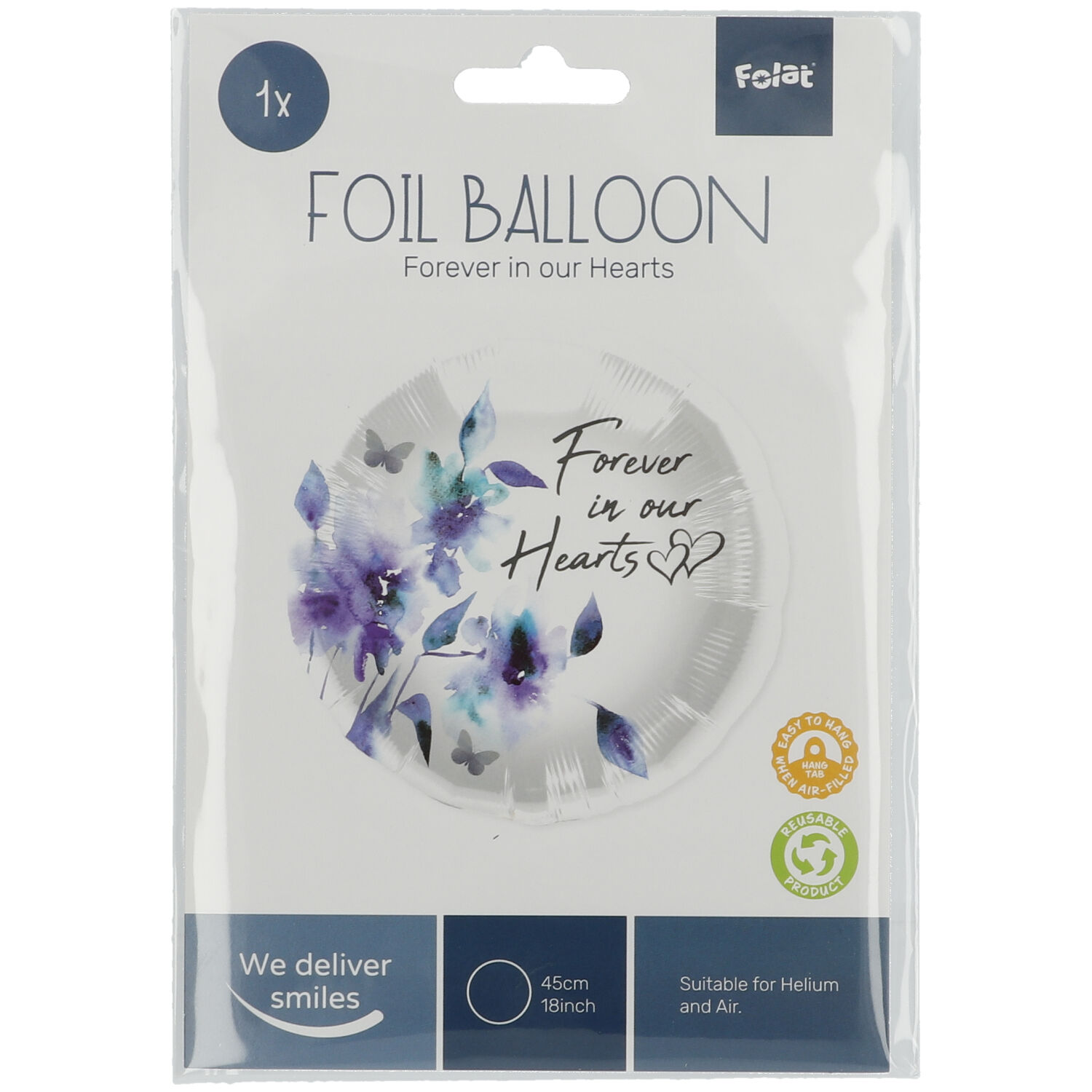 Folieballon Forever in our Hearts 45cm