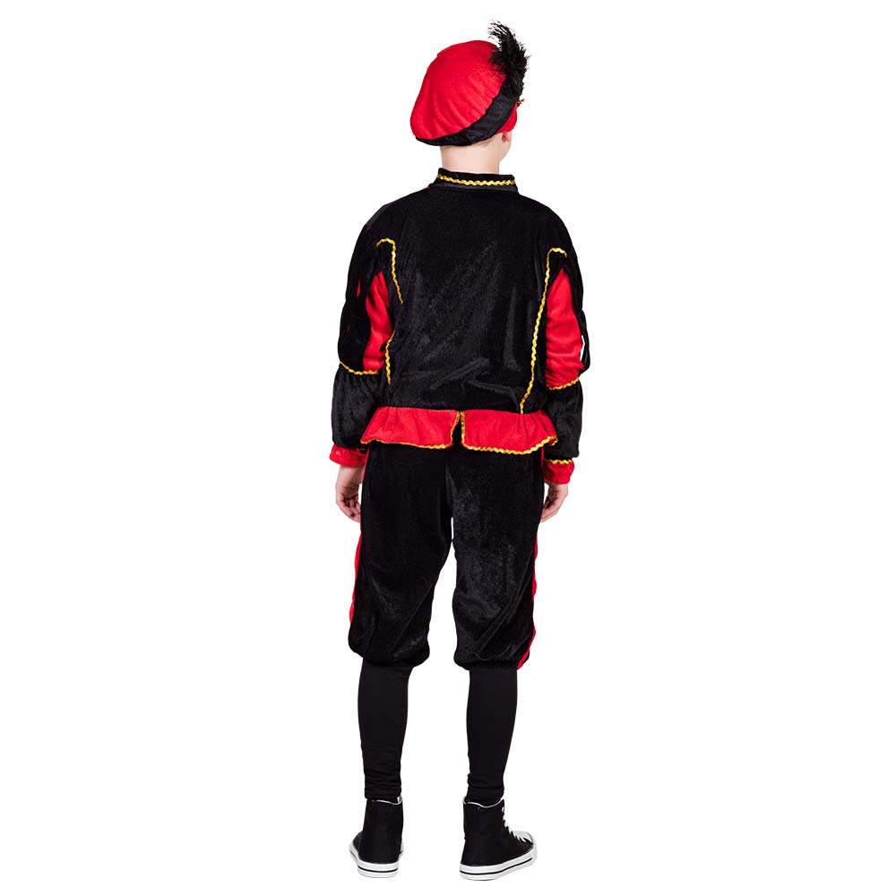 Kostuum Piet Rood/Zwart Kind