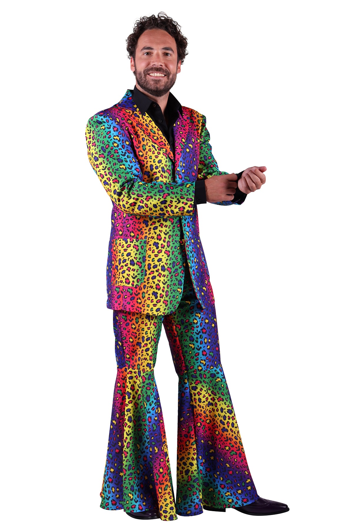 Kostuum Hippie Colour Panther Heren