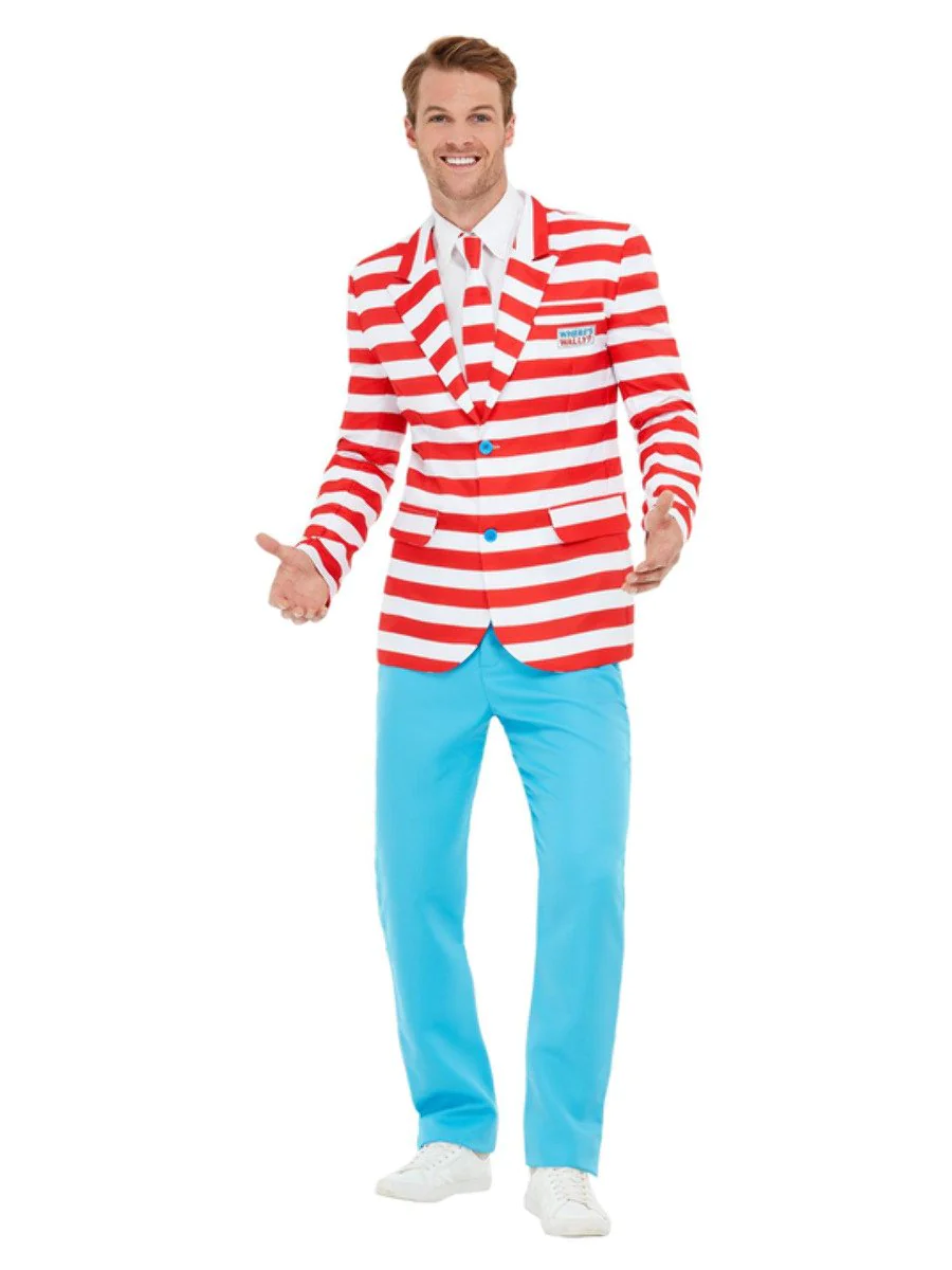 Kostuum Stand Out Where's Wally Suit Heren