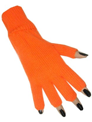 Handschoenen Vingerloos Fluor/Neon Oranje
