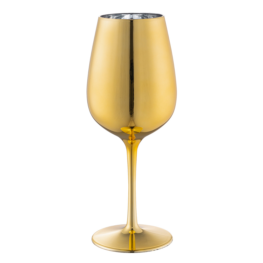 Plastic Wijnglas Glamour Goud 450ml