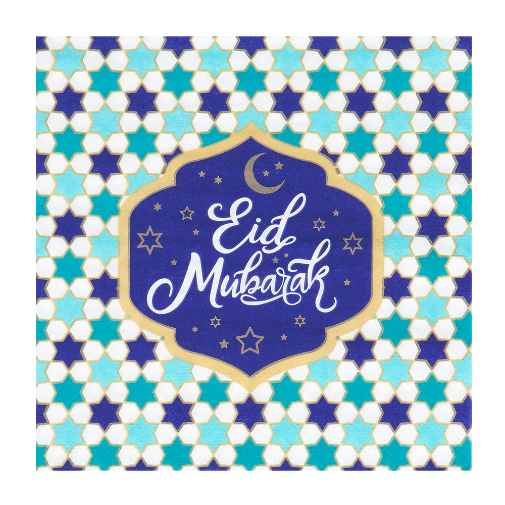 20st Servetten Eid Mubarak 33x33cm
