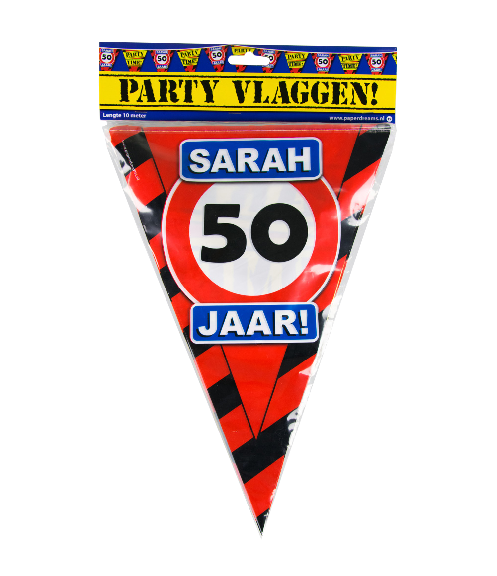 10m Vlaggenlijn Verkeersbord 50 Sarah